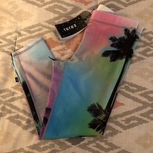 NWT Terez Leggings - Palm Trees!
